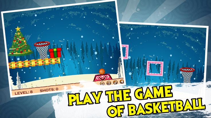 指尖篮球大师：圣诞节投篮机游戏截图