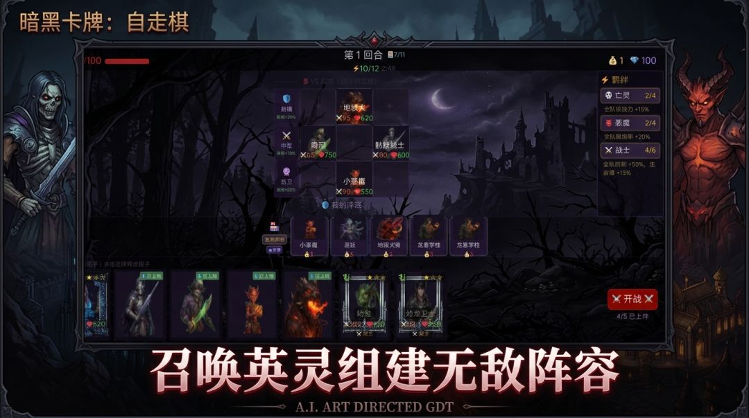 暗黑卡牌：自走棋游戏截图