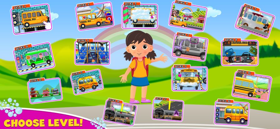 School Bus Auto Workshop Game游戏截图