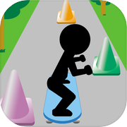 Gliding Skateboard man.