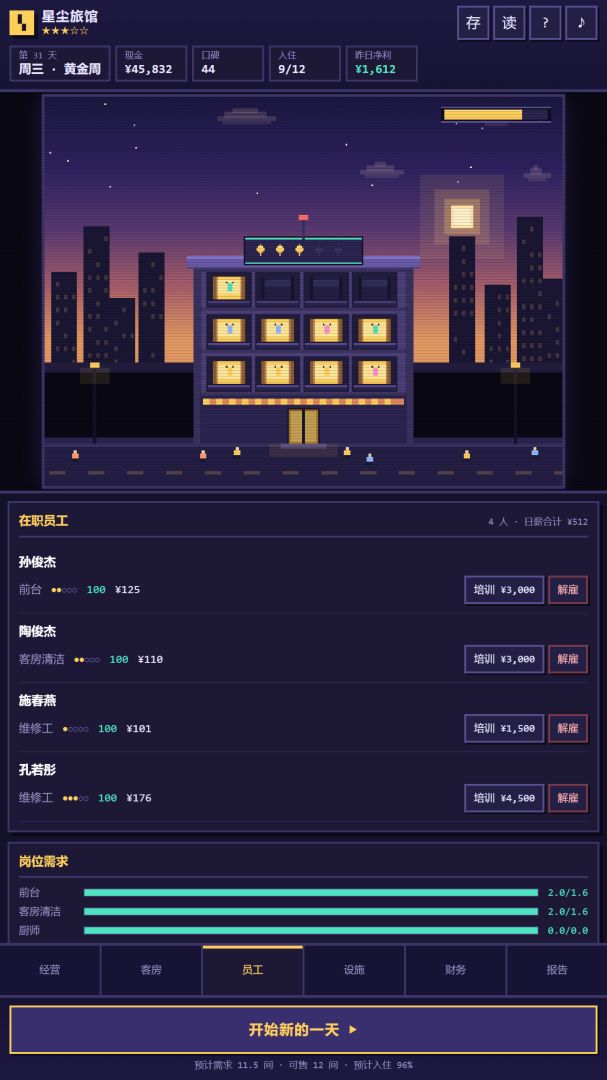 星尘旅馆游戏截图