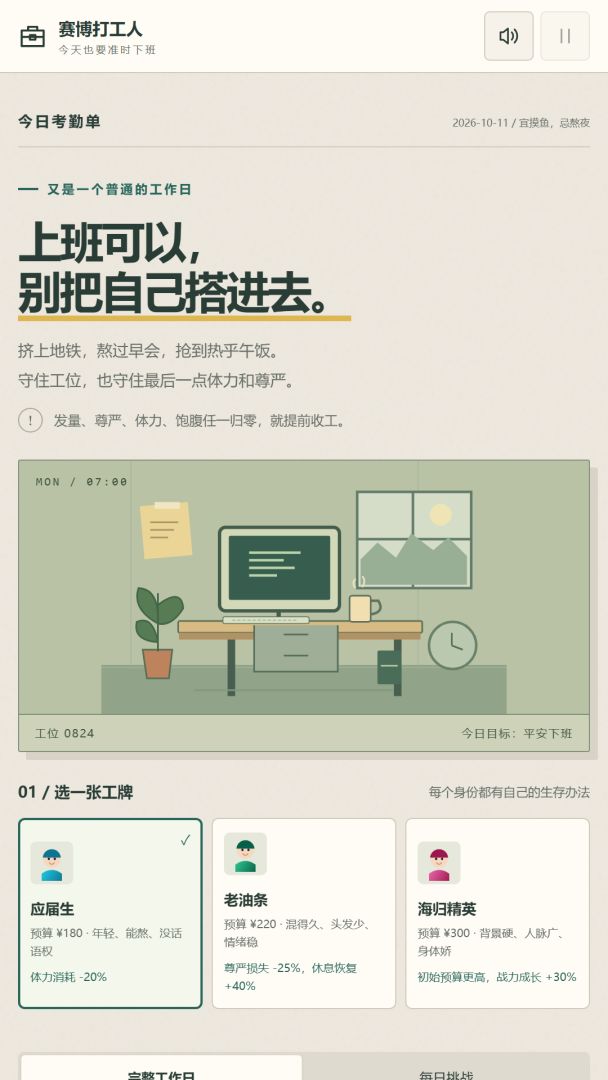 赛博打工人游戏截图