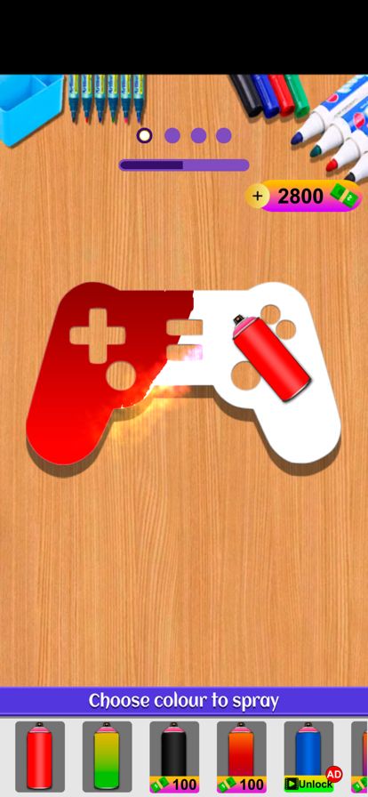 Diy Joystick Spray Paint Art游戏截图