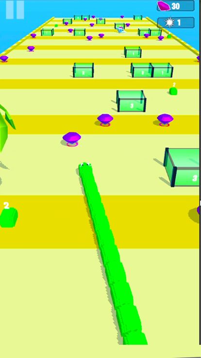 Snake Train vs Blocks Run游戏截图