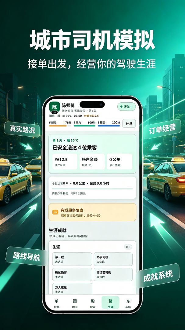 滴滴跑车:从负债开局开到临江首富游戏截图