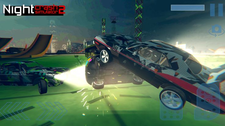 Damage Engine Night Car Crash游戏截图