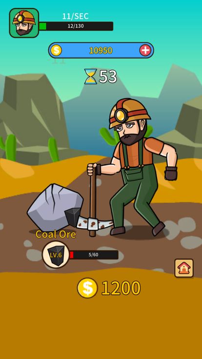 黄金挖矿大亨 - 矿工挖矿升级模拟器游戏截图