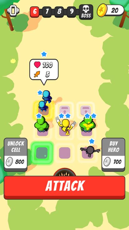 Merge Heroes Arcade游戏截图