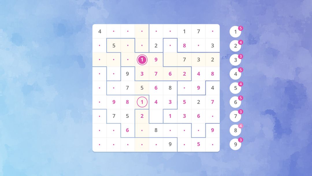 Sudoku Jigsaw / 拼图数独游戏截图