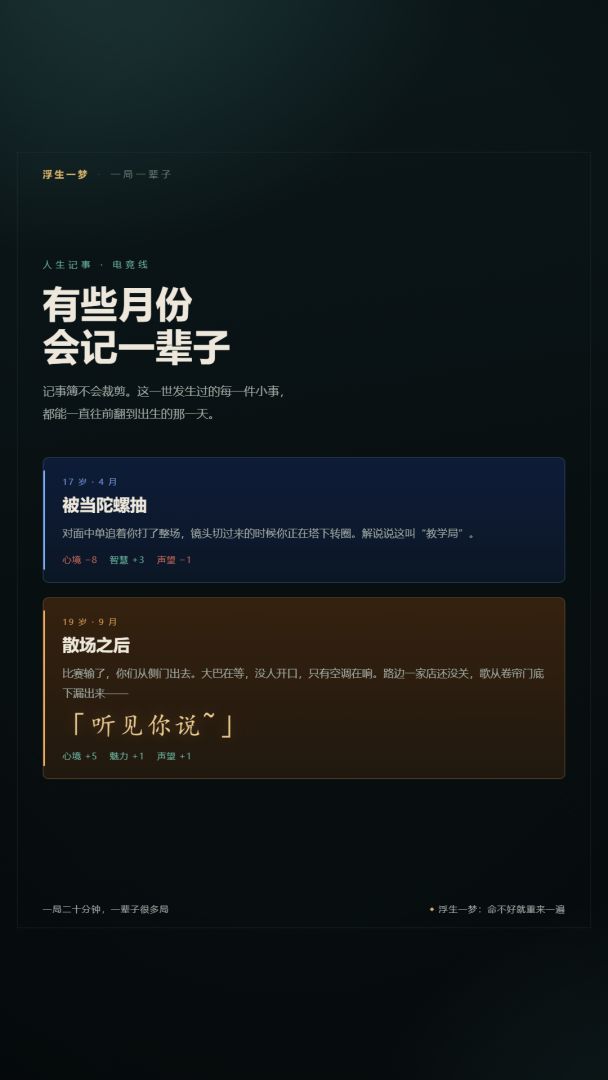 浮生一梦:命不好就重来一遍游戏截图