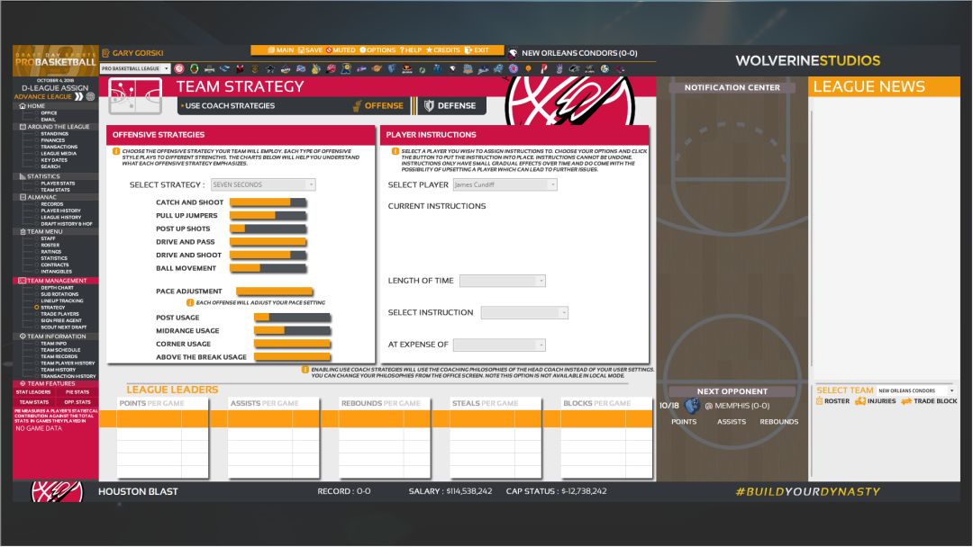 Draft Day Sports: Pro Basketball 2019游戏截图