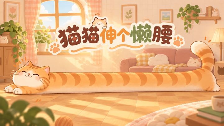 猫猫伸个懒腰 封面