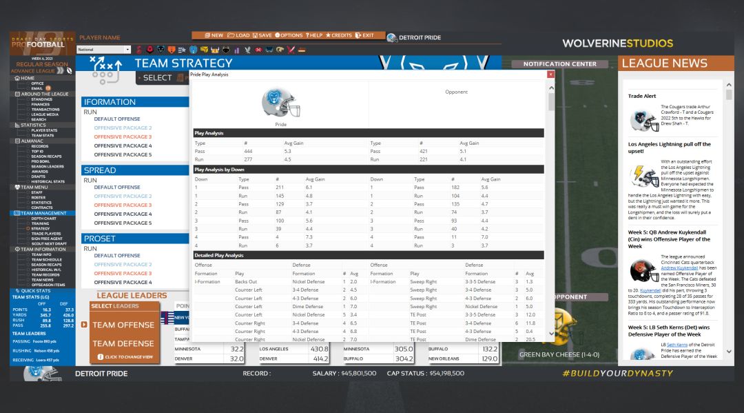 Draft Day Sports: Pro Football 2019游戏截图