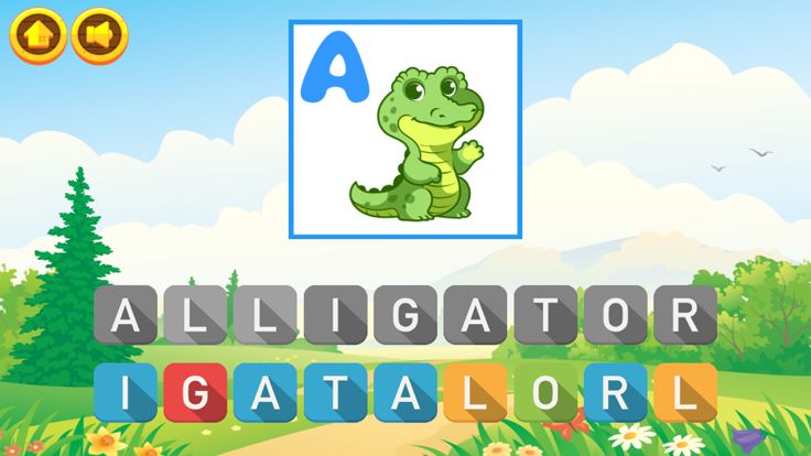 A-Z 儿童英语词汇拼写游戏_亲子英语游戏截图