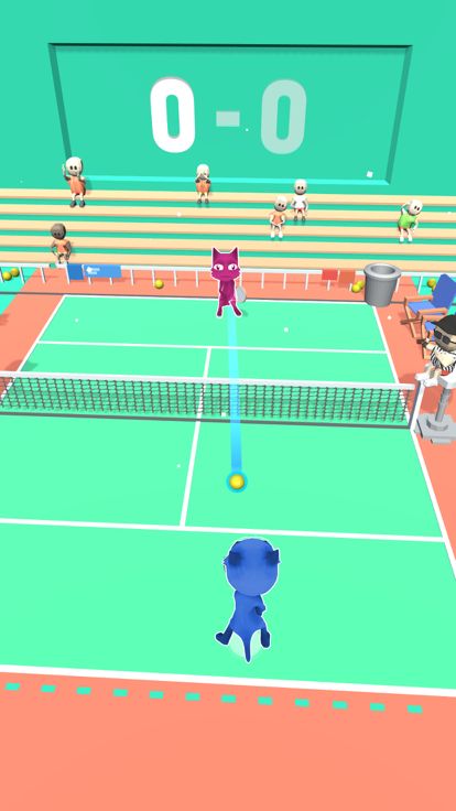 Cat Tennis Champion Game游戏截图