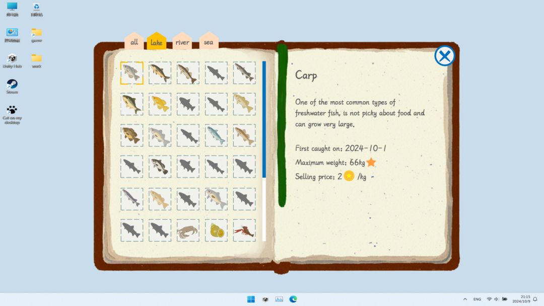 桌面钓鱼游戏截图