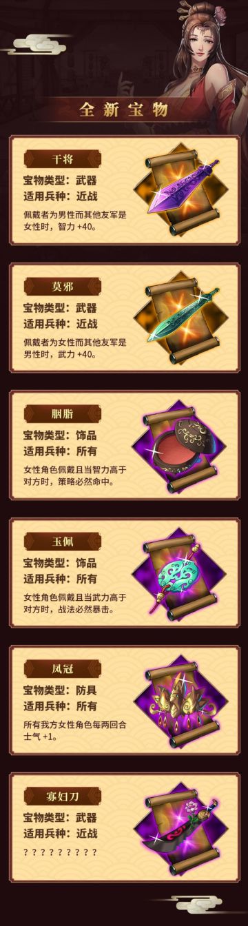 新版本爆料第二弹丨干将莫邪？胭脂玉佩？这些新宝物小貂蝉全部都要！