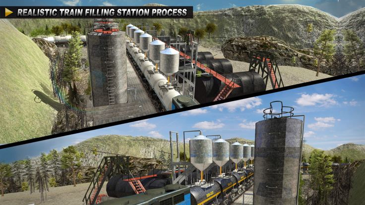 Oil Tanker TRAIN Transporter - Supply Oil to Hill游戏截图