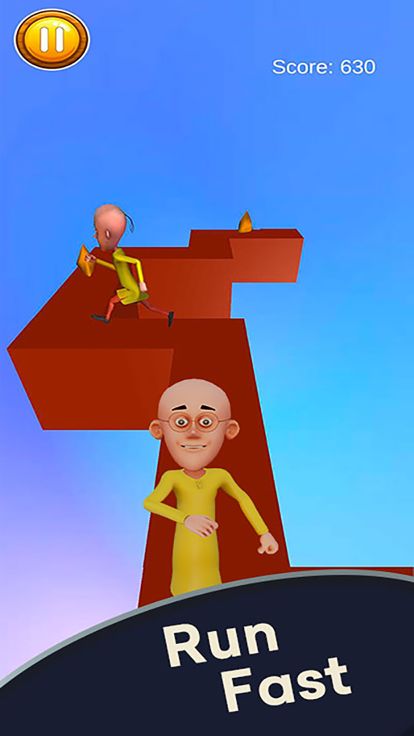 Motu Patlu Zigzag Fun Race游戏截图