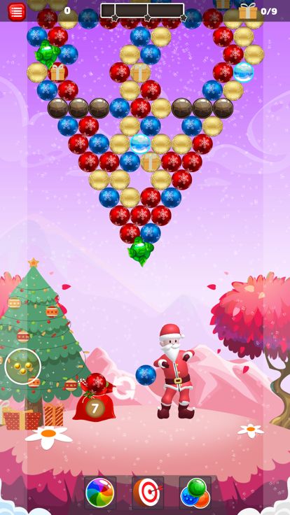 Christmas Santa Bubble Shooter游戏截图