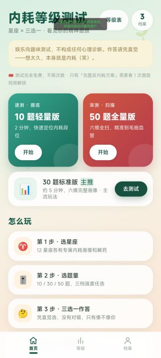 内耗等级测试