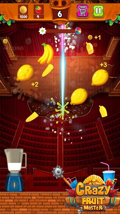 Crazy Juice Fruit Cutting Game游戏截图