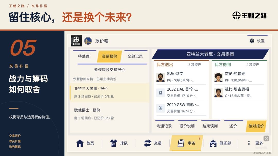 王朝之路：篮球经理模拟游戏截图