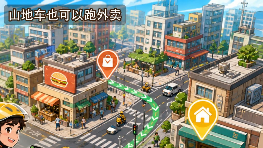 山地车也可以跑外卖游戏截图