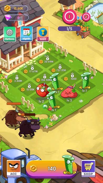 Defend the farm - Merge Plants游戏截图