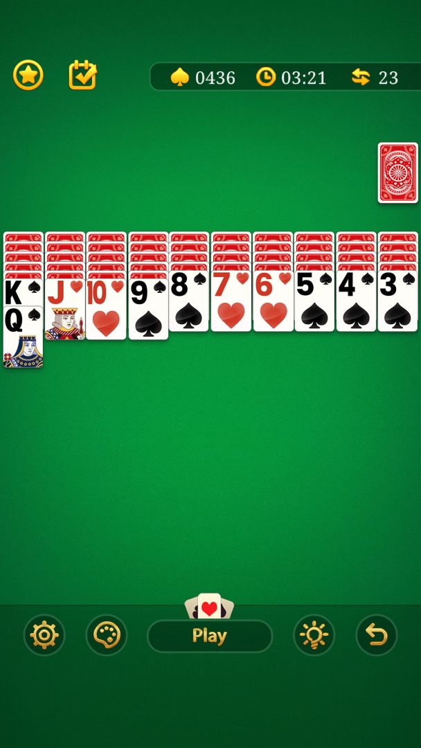 新蜘蛛纸牌游戏截图