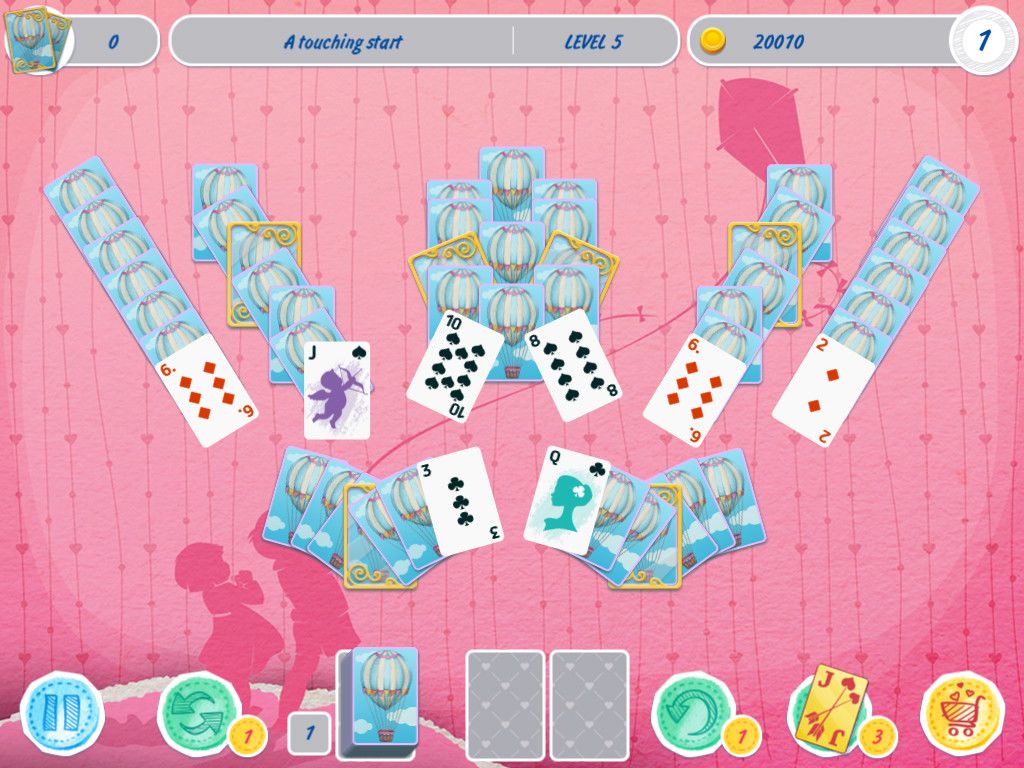 Solitaire Match 2 Cards. Valentine's Day游戏截图
