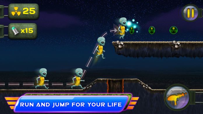 51区的防守 - 疯狂火星的外星人入侵逃生救援的黑衣人跑游戏截图