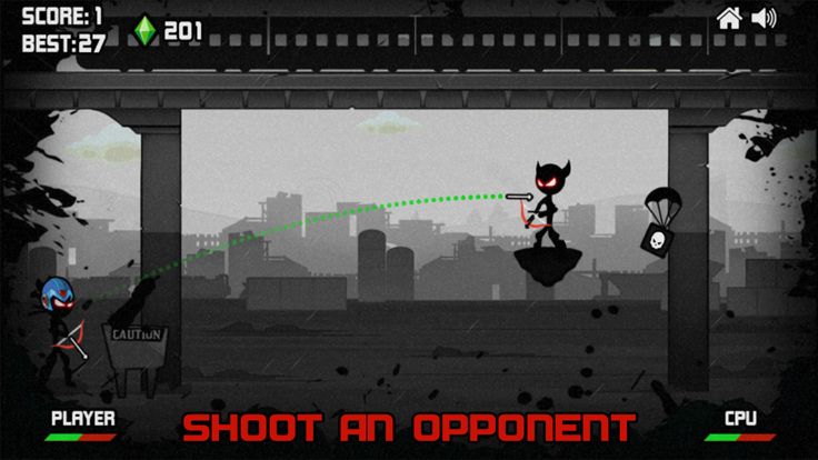 火柴人射箭竞技场游戏截图