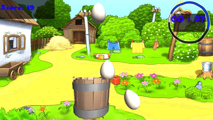Golden Farm Egg Cather Rescue Free:Angry Chicken游戏截图