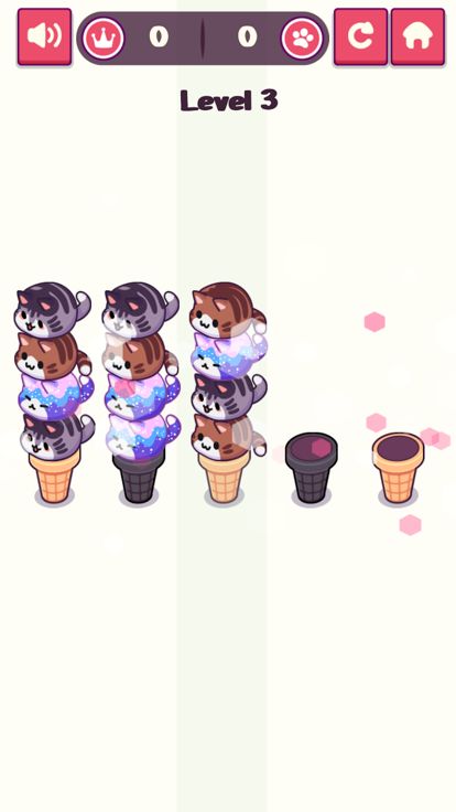 Ice Cream Cat – Color Sort游戏截图
