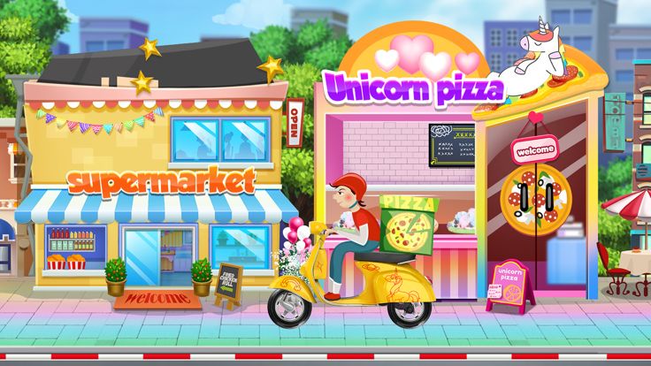 Unicorn Pizza - Rainbow Candy游戏截图