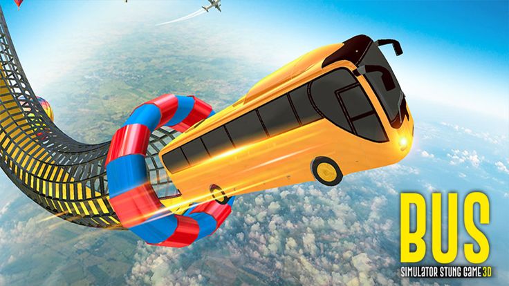 巴士模拟器：巨型坡道特技游戏截图