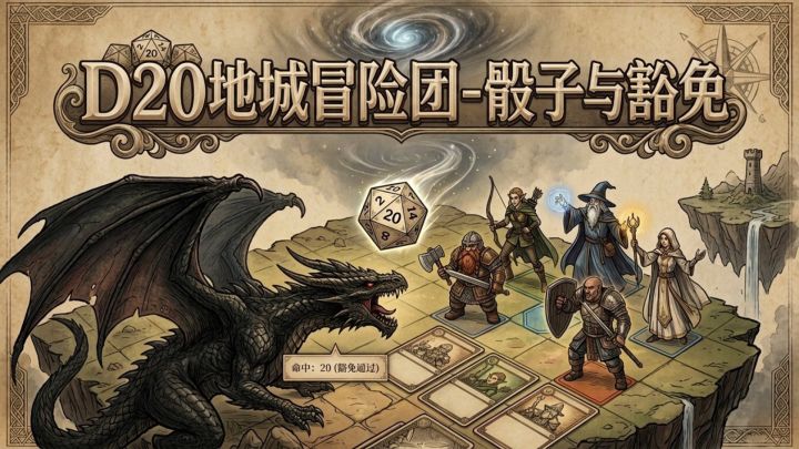 D20地城冒险团-骰子与豁免 封面