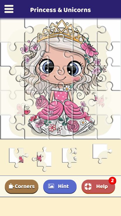 Princess & Unicorns Puzzle游戏截图