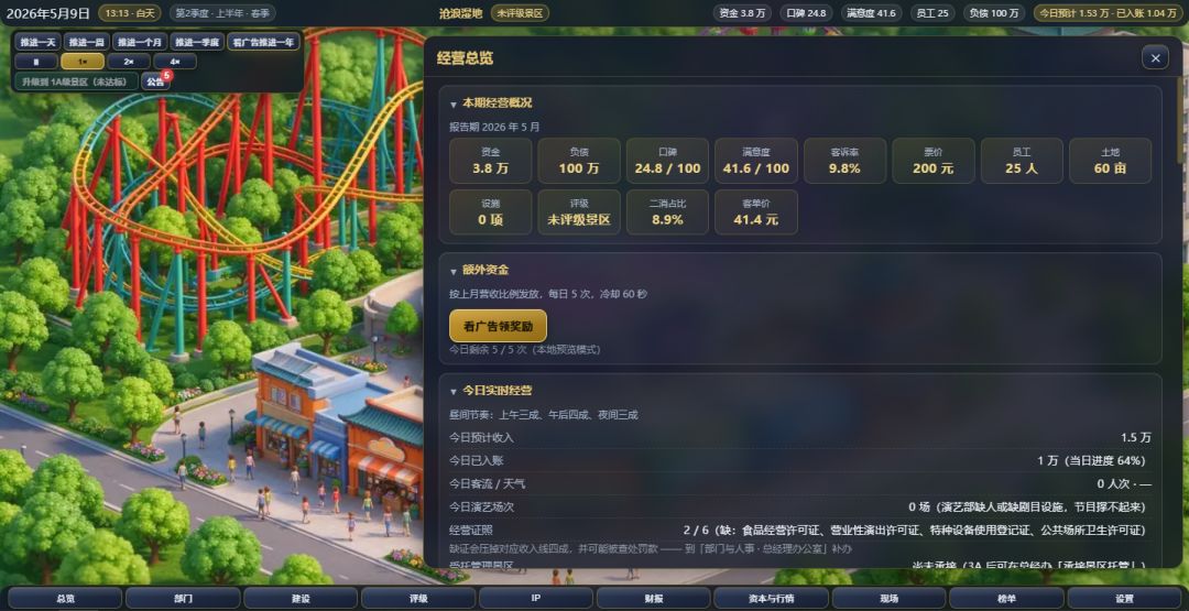 经营文旅公司游戏截图