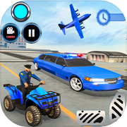US Police limousine Car Quad Bike Transporter Gameicon