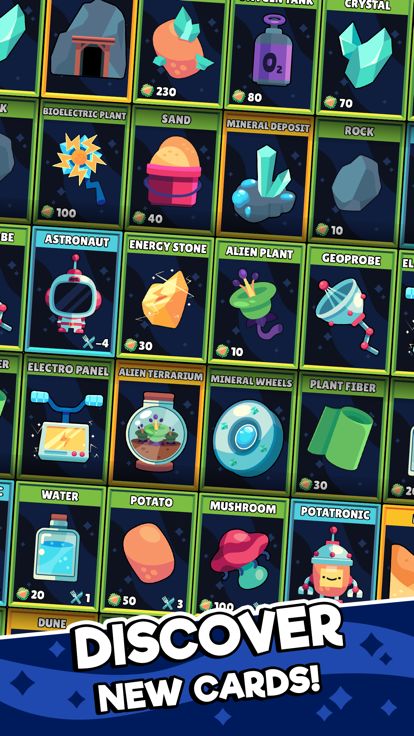 Potatoes on Mars: Stack Cards游戏截图