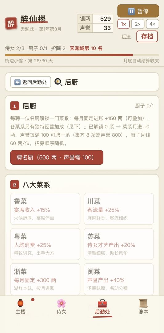醉仙楼:我把小酒馆开到天下名楼游戏截图