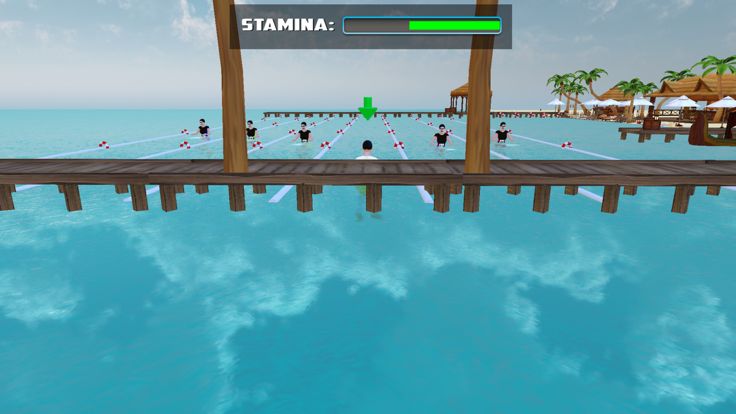 海滩游泳比赛游戏截图