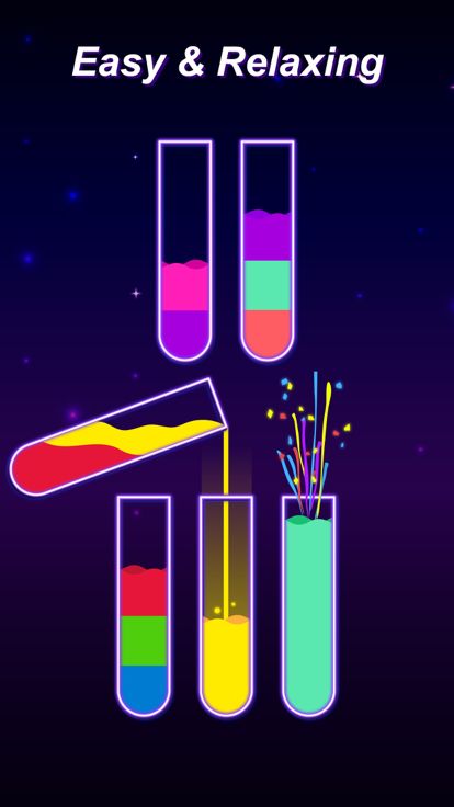 Water Sort Glow: Color Sort游戏截图