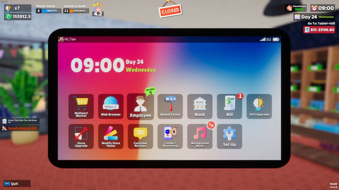 洗衣店模拟器：洗刷刷！游戏截图
