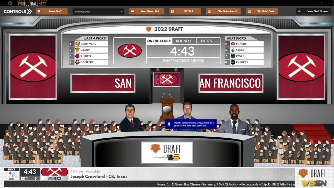 Draft Day Sports: Pro Football 2022游戏截图