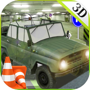 多层吉普车停放和疯狂司机模拟器