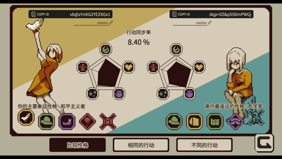 忆我: 一个性格测试游戏游戏截图