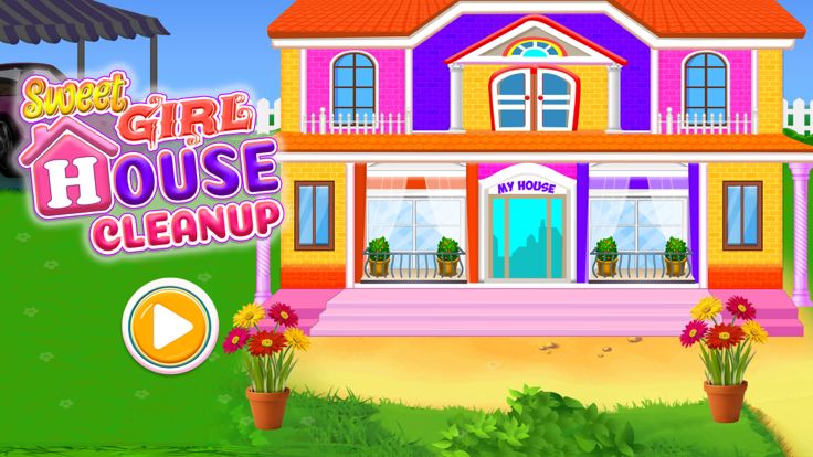 可爱的女婴房子清理游戏截图